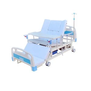 Elder patitents folding home care bed hospital bed with bed toilet