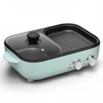 Electric Smoke Less Grill Portable Electric BBQ Hot Plate Indoor Korean Customized Hot Pot with Grill frying pan