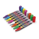 Erasable Highlighter Pen Set 6mm Liquid Chalk Fluorescent Marker LED Window Glassboard Pens