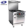 ETL multiple function commercial gas range open hot plates burner stove with griddle / ovens / salamander