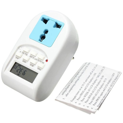 Buy Eu Plug Al-06 Weekly Programmable Electronic 220vac Timer Lighting ...