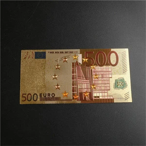 Euro500 euro 200 euro100 currency gold foil banknote for collection