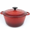europe hot sale enamel cast iron stew pot cookware/pink round 22cm enamel cast iron casserole