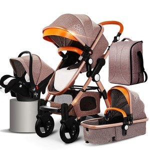 European standard  high quality baby doll pram leather  baby stroller with car seat Export to oversea Market
