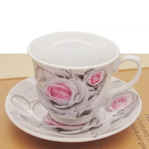 European style high grade bone china coffee cup saucer set afternoon tea ceramic cups set