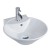 Import European style hot selling elegant design white ceramic round basin from China