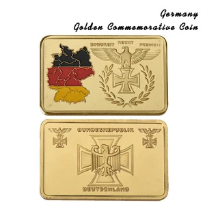 Factory Cheap Custom metal Golden stamping coins Square Challenge Coins for Collectible and Souvenir