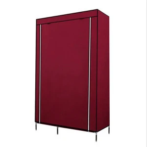 Factory cheap fabric  foldable assemble portable dustproof  closet wardrobe  with cover