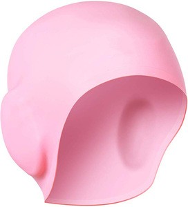factory color print custom logo silicone swim cap for adult kids
