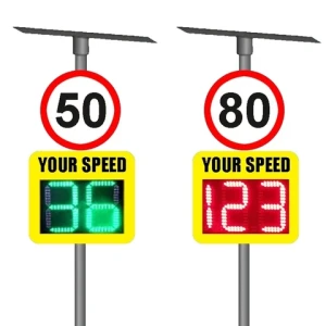 Factory customisable LED display portable traffic signs speed detector solar radar speed limited sign speed radar sign