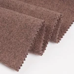Factory direct outerwear rayon polyester viscose double sided fleece knit fabric super soft