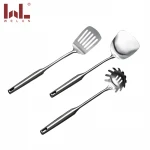 Factory direct sell 7Pcs stainless steel kitchen accessories cooking utensil set with steel pack