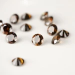 Factory directly round brilliant cut Coffee color loose gemstone cubic zirconia artificial stone for jewelry making