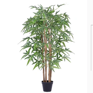 Factory Directly Wholesale 3 braches potted  bamboo artificial plants