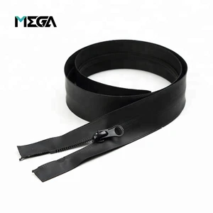 Factory high quality wholesale bag accessories black custom airtight waterproof zipper plastic pvc zipper for clothes