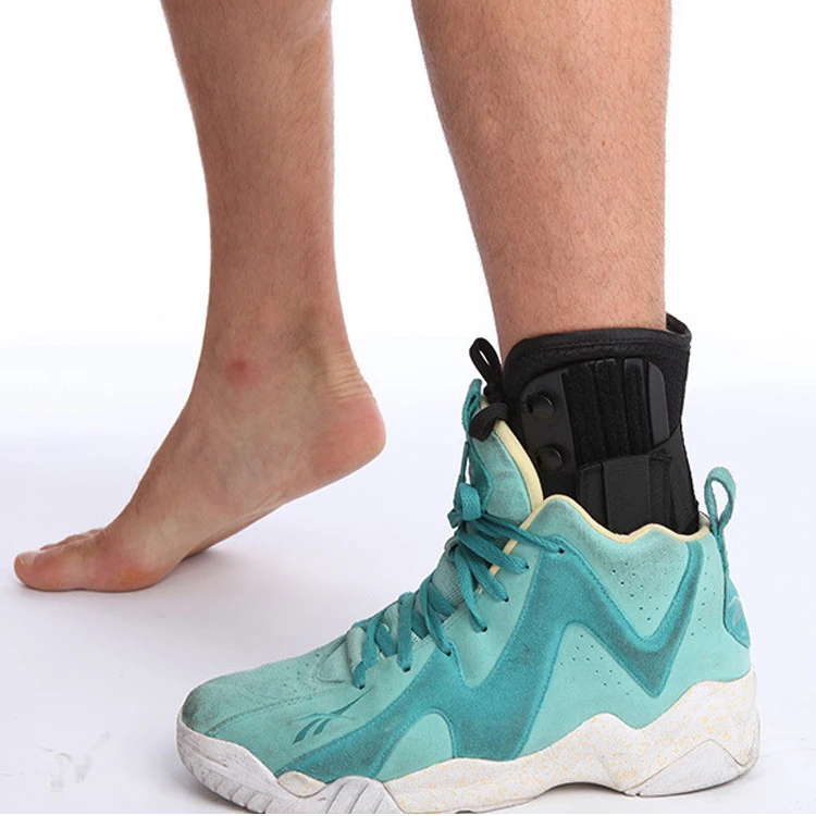 Factory Lace Up Adjustable Support Ankle Brace Wrap Compression Support Sleeve For Basketball Sports 3 Sizes for Men Women