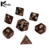 Factory made custom metal personalized colored polyhedral dice