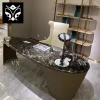 Factory Manufacturer Popular Microfiber Leather Original Emperador Marble Modern Desk Office Furniture