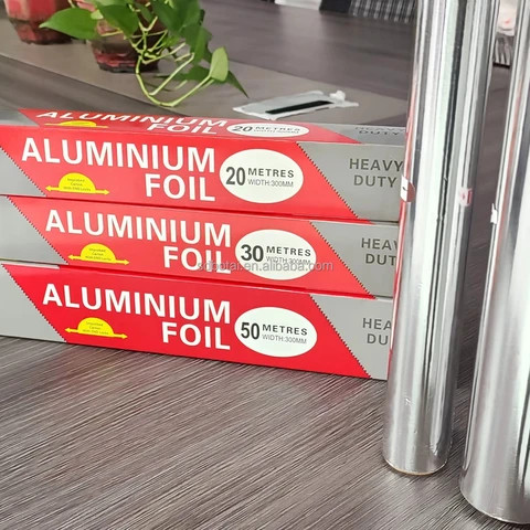 Factory Price 30m 50m 90m Aluminium Foil Roll Premium 8011 Aluminum Foil Wrap for Metal Foil For Household