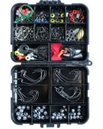 Factory Wholesale 160pcs Hook Swivel Float Gear Saltwater Fishing Set and Accessories Set Box