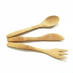 Factory Wholesale Reusable Wooden Bamboo Travel Cutlery Set/Flatware Set