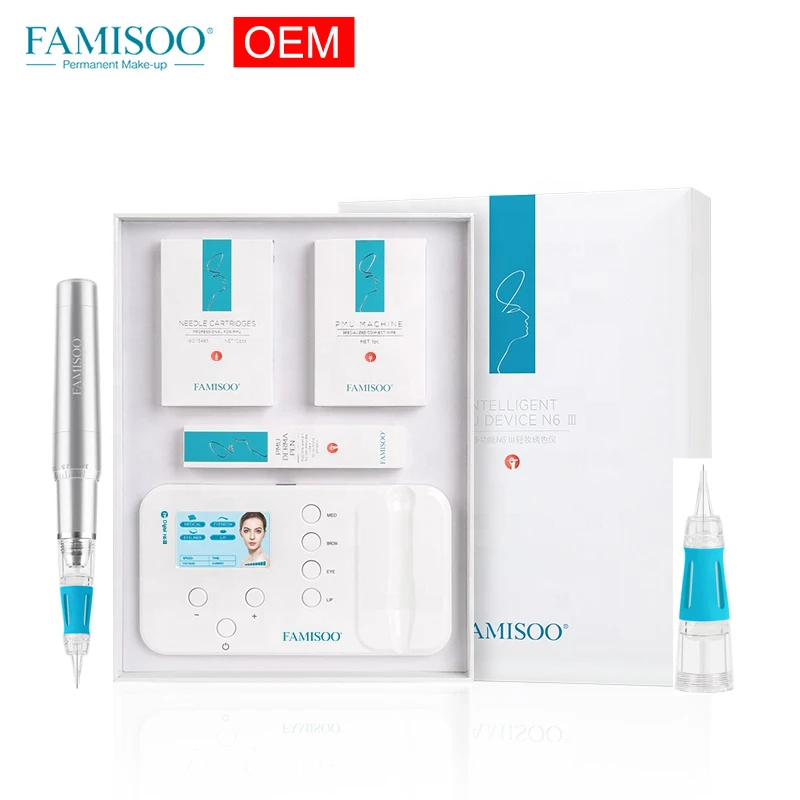 Famisso N6 Professional Wireless Mast Microblading Semi Permanent Makeup PMU Machine