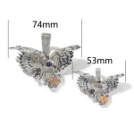 Fashion Design 14K Gold Pendant Baguette Cut Lab Grown Diamond Zircon Hip Hop Fancy Pendant For Men Women