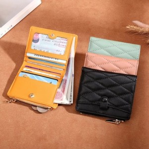 Fashion Mini Wallet Women Sheepskin Leather Wallets Lady Coin Purse ID Card Holder Slim Wallet