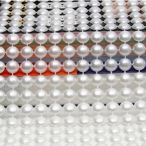 Fashion plastic half pearl bead mesh sew on net trimming