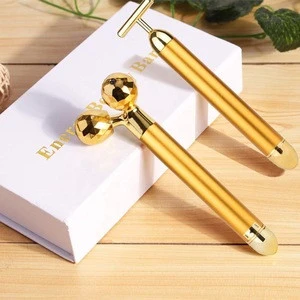 Fast Shipping Thin Chin Recommend Beauty 24k Gold Bar T- Shape Skin Care Tool with Cheap Price