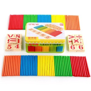 Buy Figure Blocks Counting Sticks Education Wooden Toys Building ...