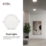 Flicker Free High Lumen 6W 12W 18W Surface Mounted Ceiling Round Square LED Panel Light Ceiling Lamp