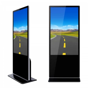 Floor stand vertical touch screen kiosk 4K indoor LCD advertising display standalone digital signage