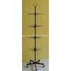 Floor Standing Retail Store 4 Tiers Adjustable Round Peg Hooks Layer Spinner Display (PHY209)