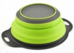 Foldable Collapsible Silicone Colander Fruits Vegetable Washing Storage Basket Drainer Strainer Various Sizes & Color Customize