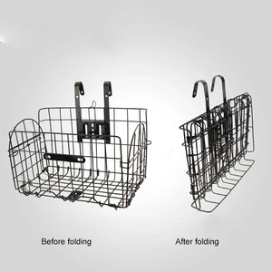 Folding steel wire strong bicycle folding bike front rack basket