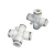 Import Four Way Union Cross Joint Plastic Pipe Fitting Quick Connect Pneumatic Air Fittings, 4 Way Cross Tube Fittings/ from China