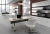 Import free combination aluminum foot office furniture with Lock wheel  HPL folding table  meeting flip table from China
