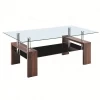 Free sample cheap gloss glass top living room coffee table new design tempered glass black coffee table