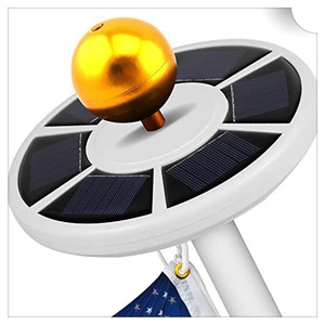Free shipping American hot sale Solar Powered 26 LED Garden Decor Top Flag Pole Flagpole Landscape Light