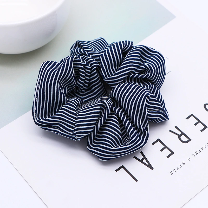 Free Shipping Striped Hair Scrunchies Fashion Dot  Elastic Hair Band For Lady/Girl Hair Accessories on sale