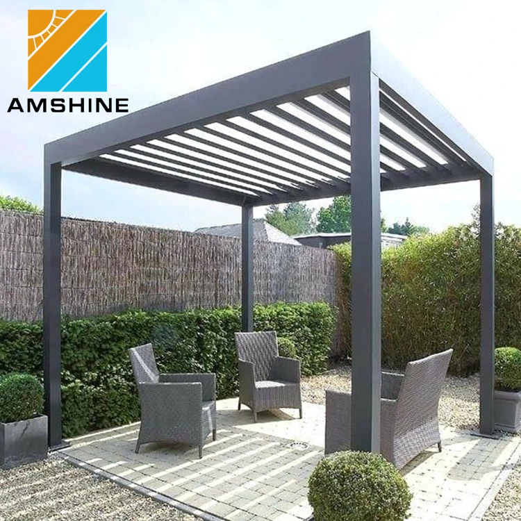 Freestanding luxurious waterproof remote control pergola aluminum awning for terrace roof