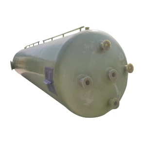 FRP Fiber Glass Vertical Storage Tank For Chemical Industry