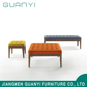 Furniture supplier upholstered modern indoor wood bench