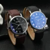 Geneva Cheap Price Promotion Couple Blue Light Rome Digital PU leather Watches Men