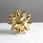 Gift & Craft Accessories Large Gold Thorn Ball Sea Urchin Ornaments for Living Room Decor