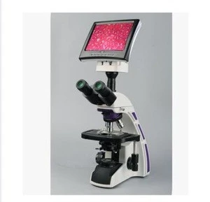 GOGO- YJ-2016T-LCD Laboratory Trinocular Biological Microscope with LCD Display Factory