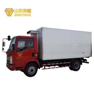 Good Quality China Brand Sinotruk Howo Small 5000 Kg Refrigerated Van Truck price list