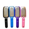 Good quality pedicure stainless steel foot files callus skin remover with rubber  handle