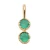 Import Green Onyx Round Shape 14 MM Sterling Silver Gold Plated Pendant from India
